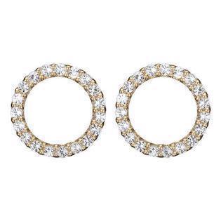 Christina Collect Gold-plated Topaz Sparkling Circle Fine circle studs with 38 sparkling topaz, model 671-G43